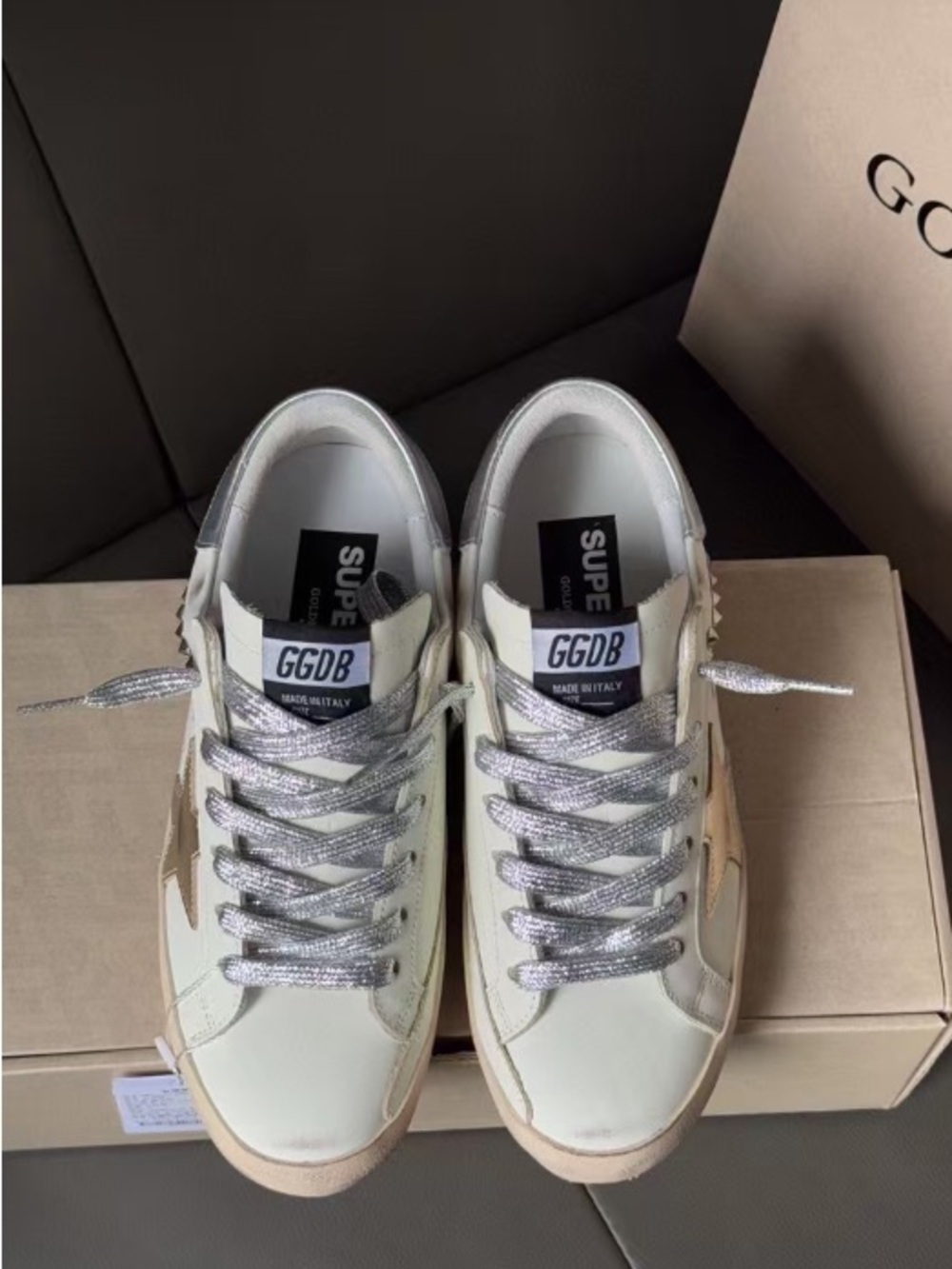 Golden Goose Super-Star Studded Sneakers - Picture 3 of 5